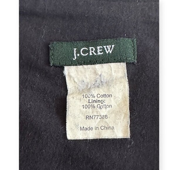 J. Crew Black Cotton sleeveles mini dress, Size L - Picture 3 of 10